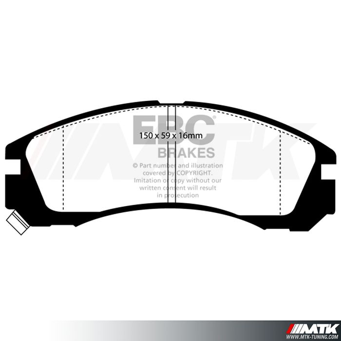 Plaquettes avant EBC Brakes Mitsubishi Lancer Evo 5