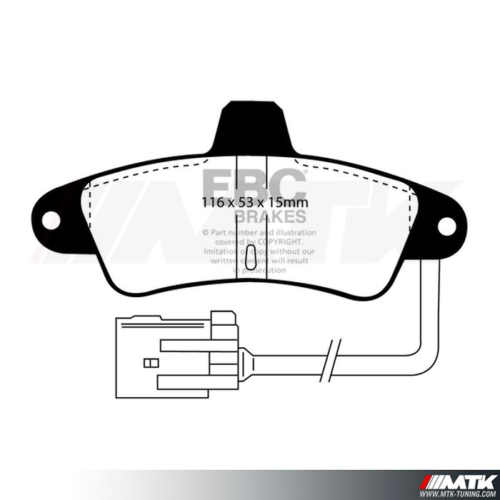 Plaquettes arrière EBC Brakes Ford Mondeo II