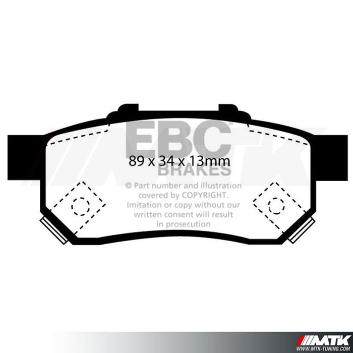 Plaquettes arrière EBC Brakes Honda Civic 5