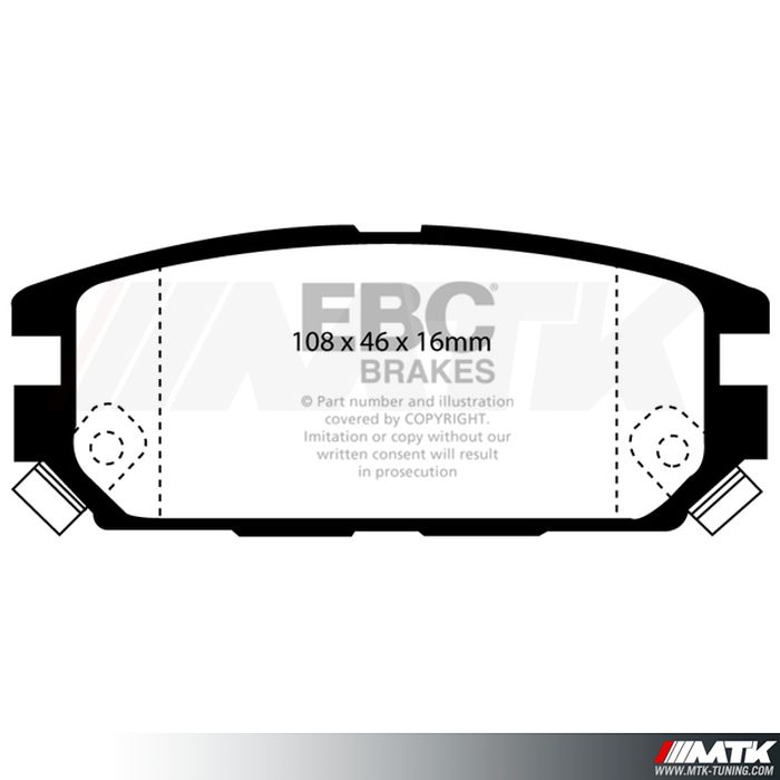Plaquettes arrière EBC Brakes Mitsubishi Lancer Evo 5