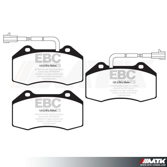 Plaquettes avant EBC Brakes Abarth 695