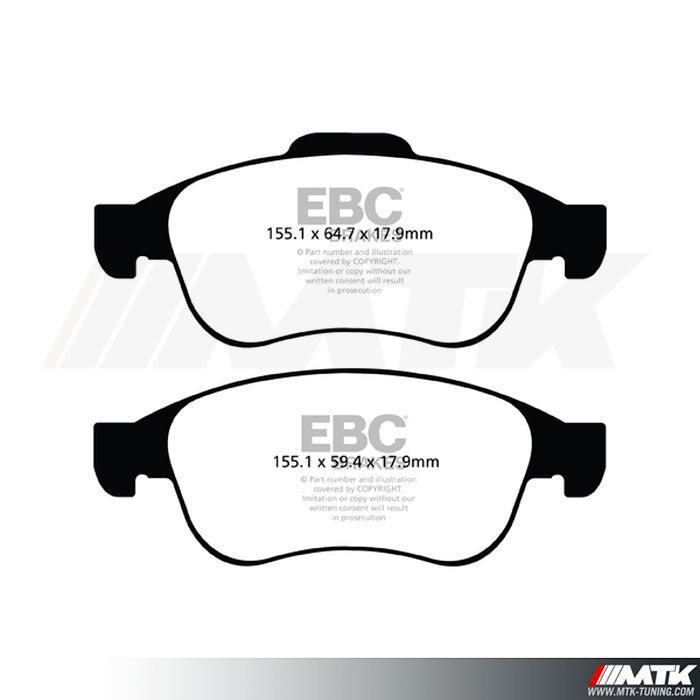 Plaquettes avant EBC Brakes Renault Megane 3 Coupe