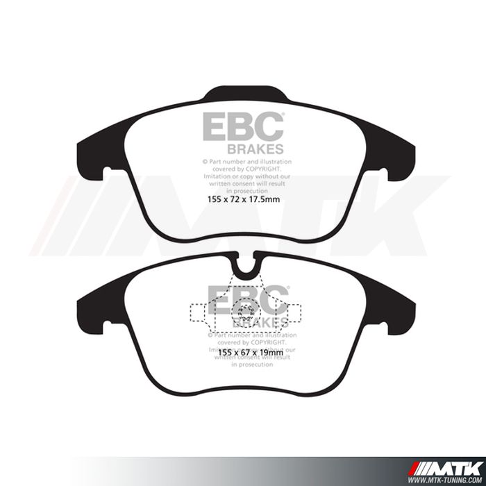 Plaquettes avant EBC Brakes Citroen C5