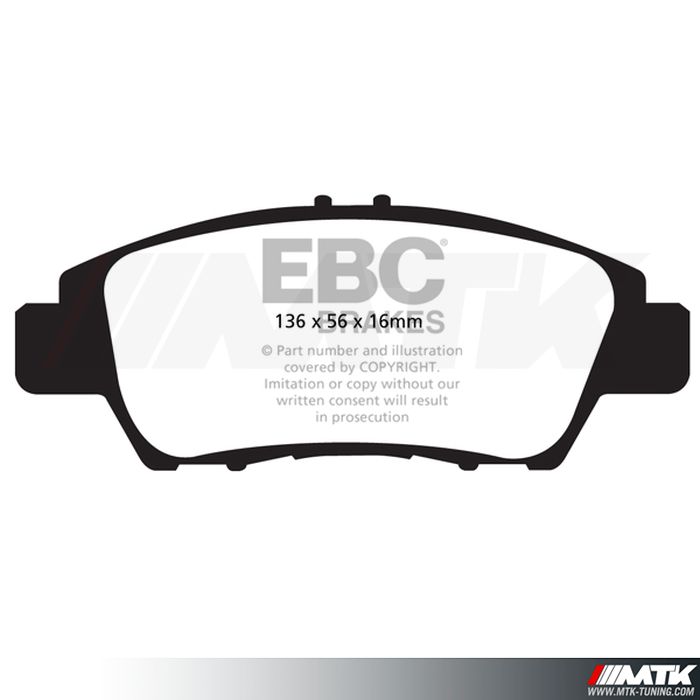 Plaquettes avant EBC Brakes Honda Jazz (GK3)