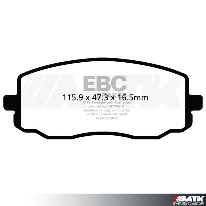 Plaquettes avant EBC Brakes Hyundai i-10