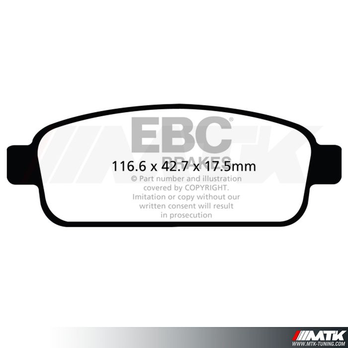 Plaquettes arrière EBC Brakes Opel astra J -  Mokka