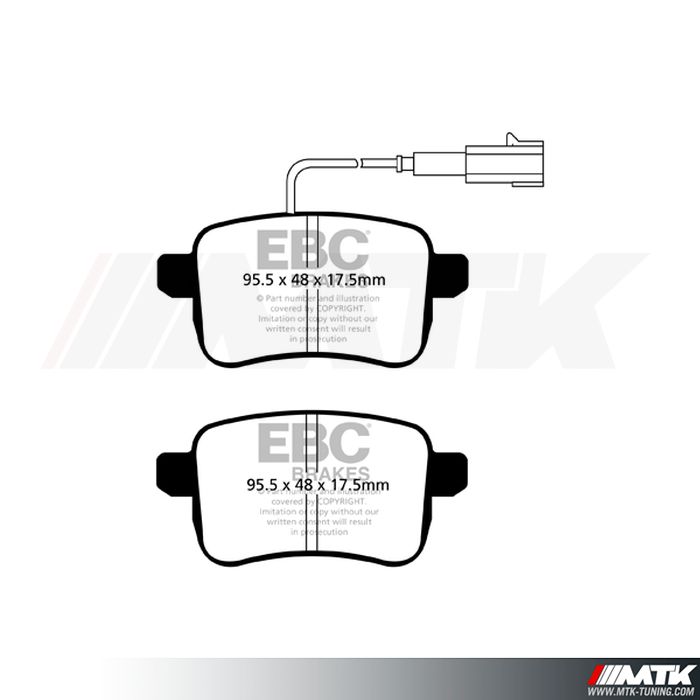 Plaquettes arrière EBC Brakes Alfa Romeo Giulietta (940)