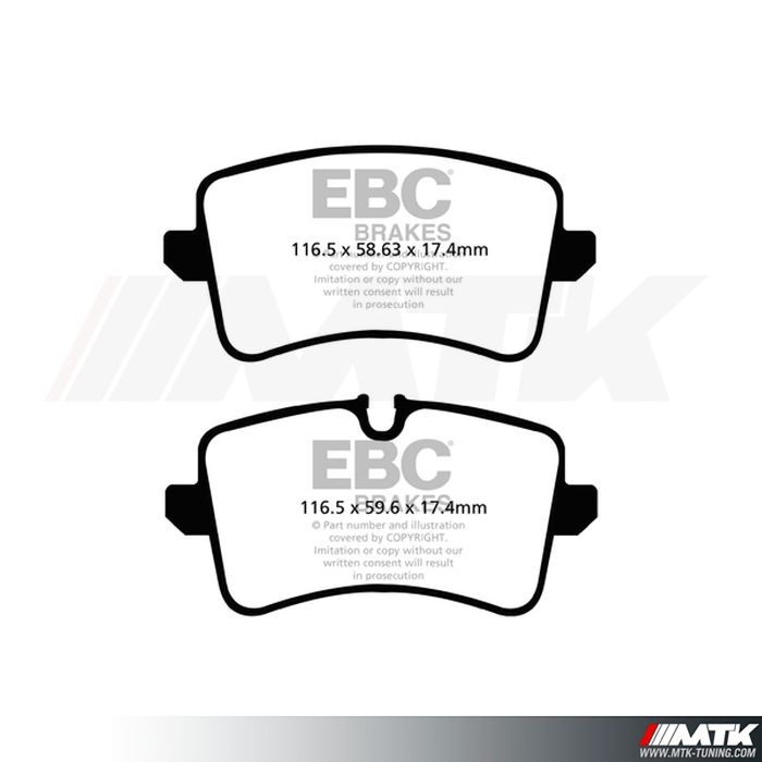 Plaquettes arrière EBC Brakes Audi A6 (C7/4G)