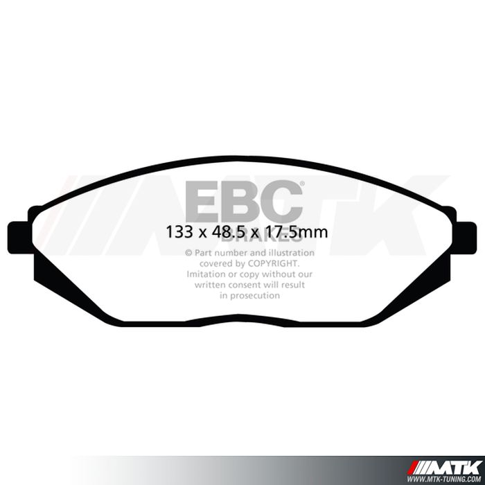 Plaquettes avant EBC Brakes Chevrolet Spark