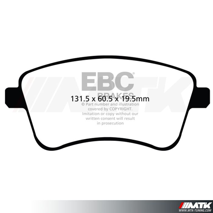 Plaquettes avant EBC Brakes Kia Venga