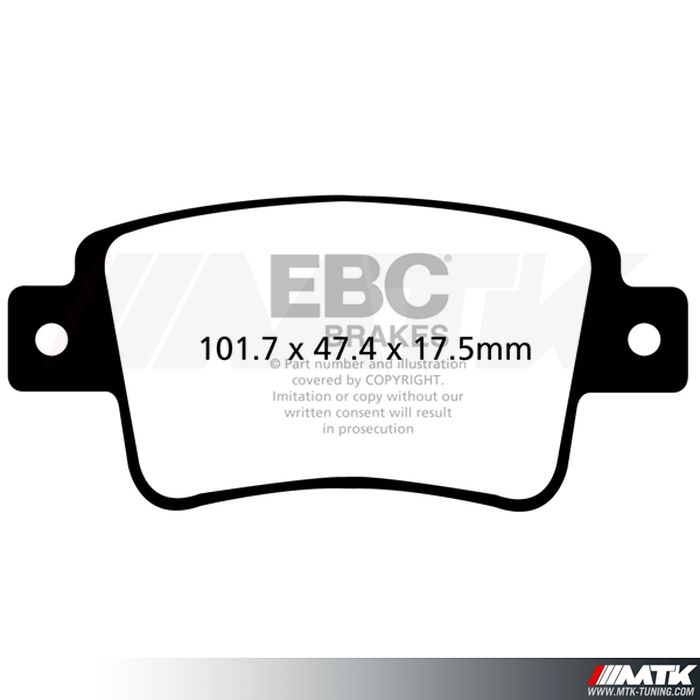 Plaquettes arrière EBC Brakes Fiat Punto