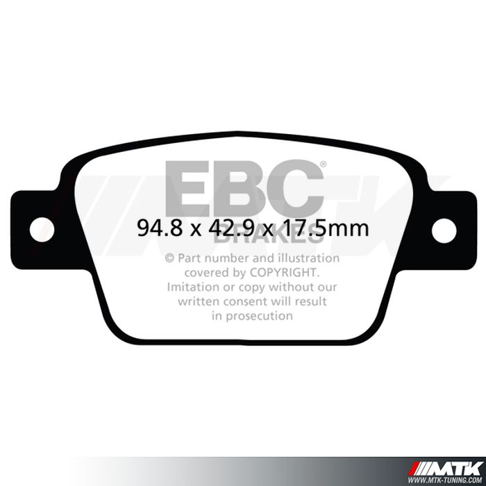 Plaquettes arrière EBC Brakes Fiat Bravo