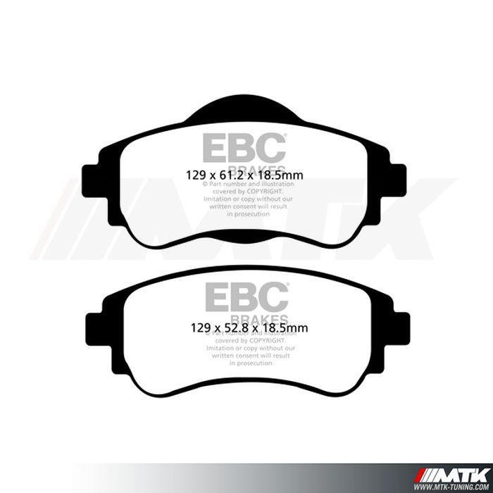 Plaquettes avant EBC Brakes Citroen C4