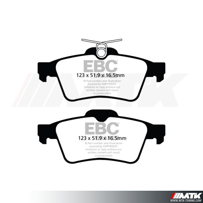 Plaquettes arrière EBC Brakes Peugeot 508