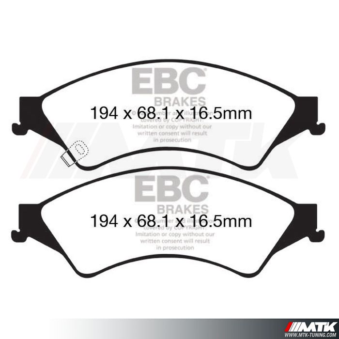 Plaquettes avant EBC Brakes Ford Ranger