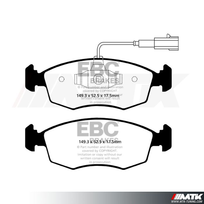 Plaquettes avant EBC Brakes Fiat 500