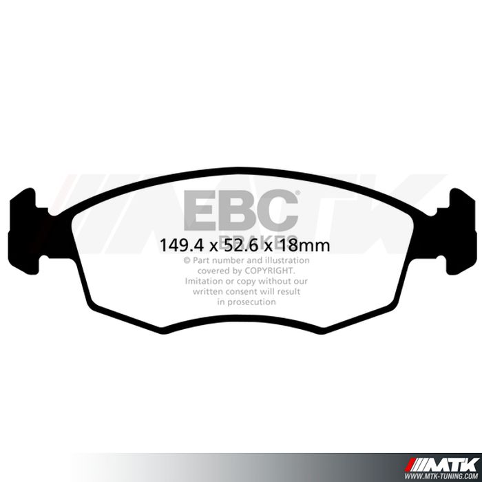 Plaquettes avant EBC Brakes Fiat Panda