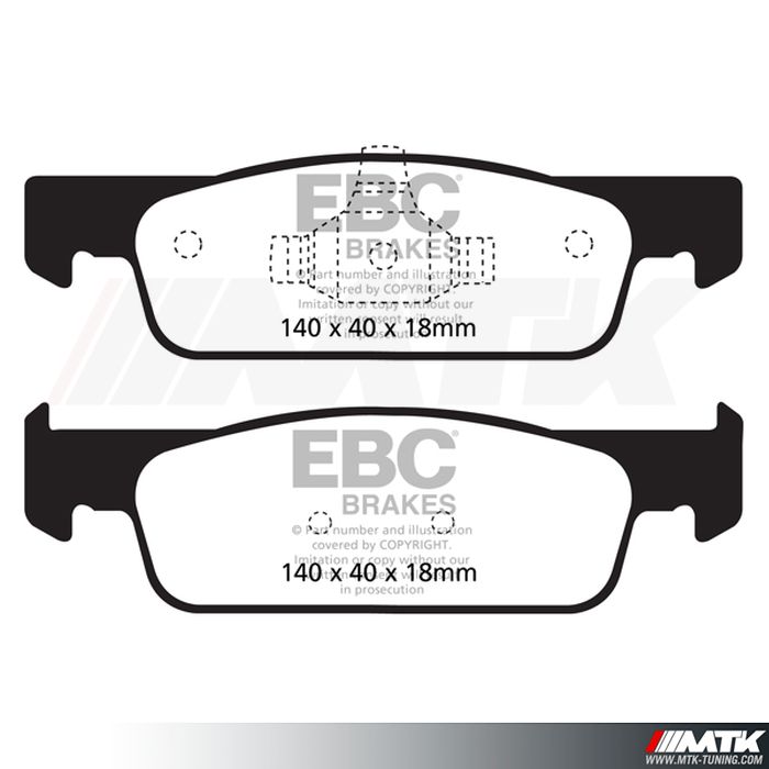 Plaquettes avant EBC Brakes Smart Fortwo W453