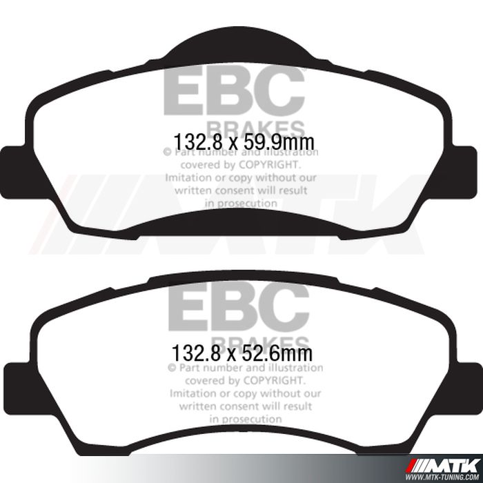 Plaquettes avant EBC Brakes Peugeot 308 II