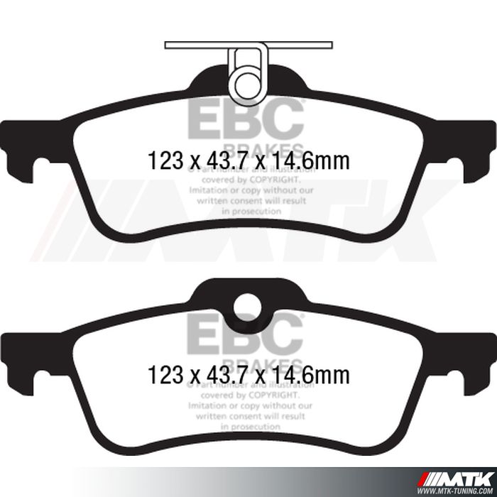 Plaquettes arrière EBC Brakes Honda Civic 9