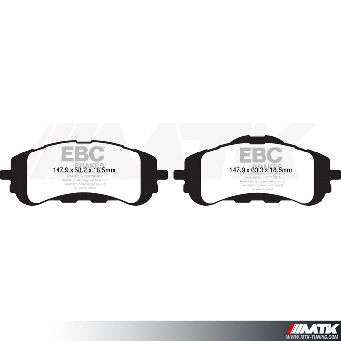 Plaquettes avant EBC Brakes Peugeot 308 II