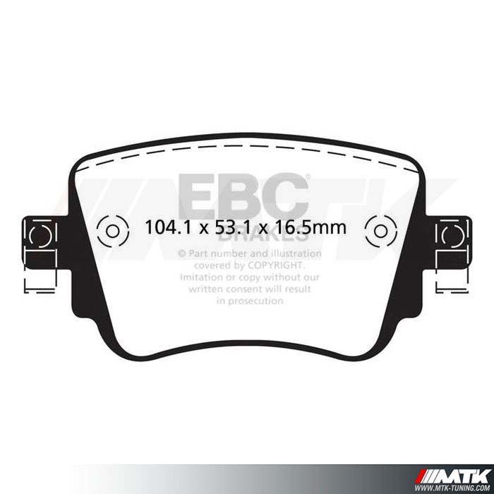 Plaquettes arrière EBC Brakes Audi Q3 (8U)