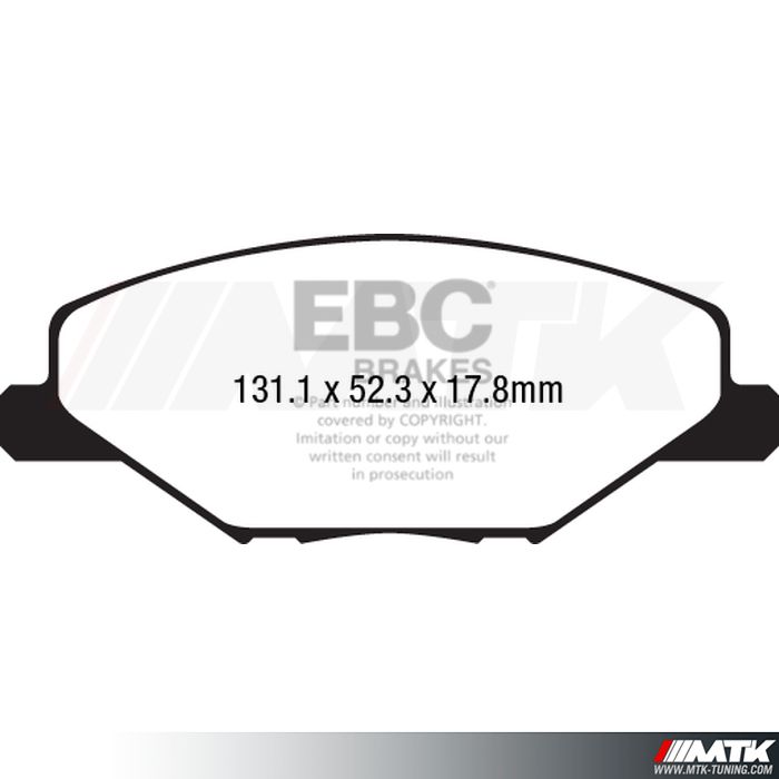 Plaquettes avant EBC Brakes Skoda Fabia NJ