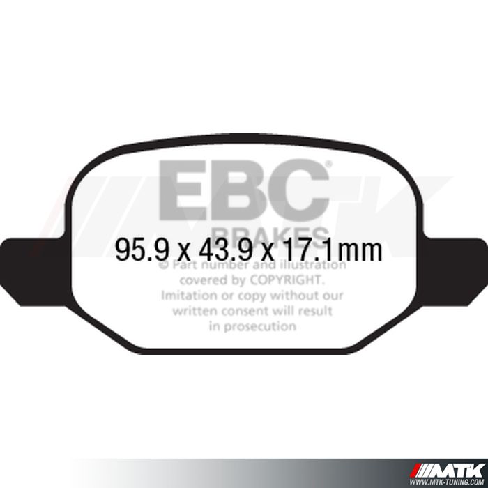 Plaquettes arrière EBC Brakes Fiat 500L
