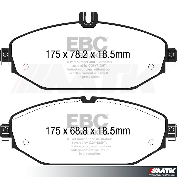 Plaquettes avant EBC Brakes Mercedes-Benz Classe E W213