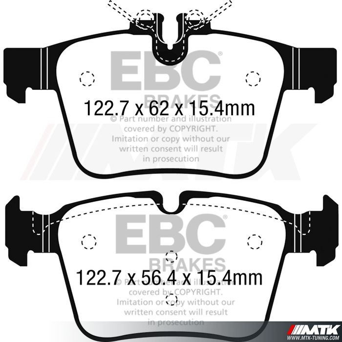 Plaquettes arrière EBC Brakes Mercedes-Benz Classe C W205