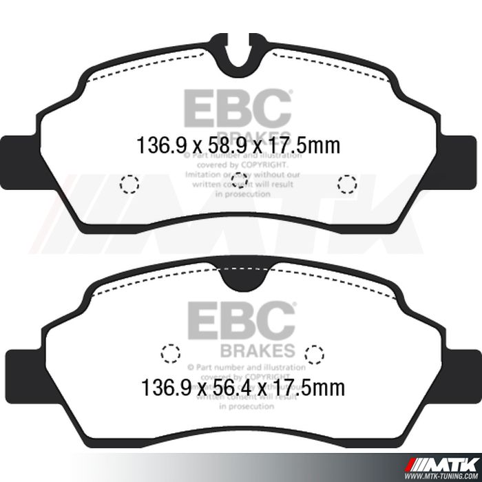 Plaquettes arrière EBC Brakes Ford Transit Custom