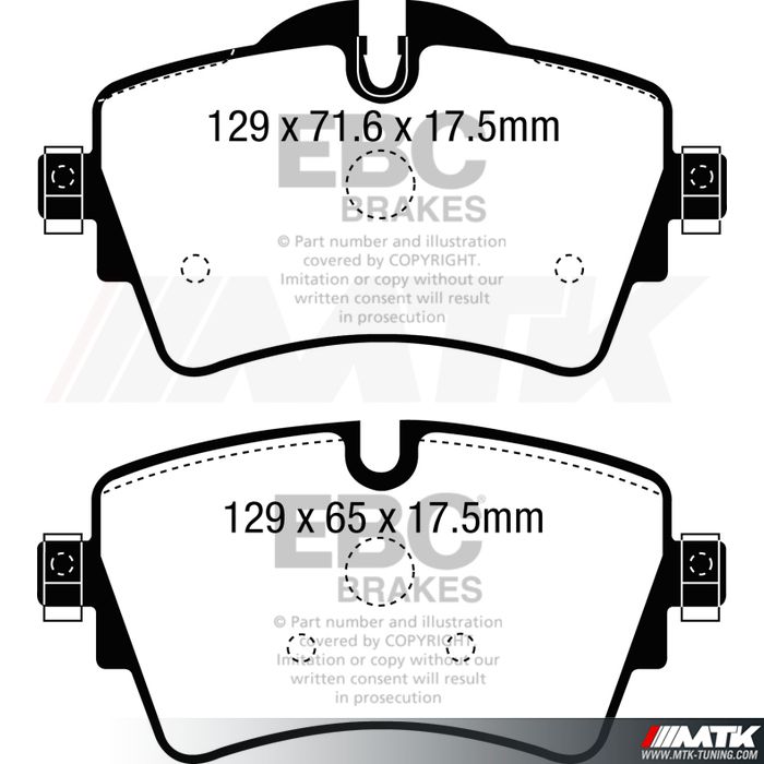 Plaquettes avant EBC Brakes Bmw Serie 2 F45 - F46