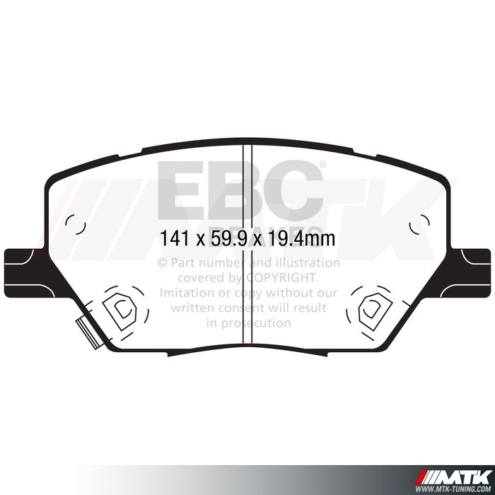 Plaquettes avant EBC Brakes Fiat 500X