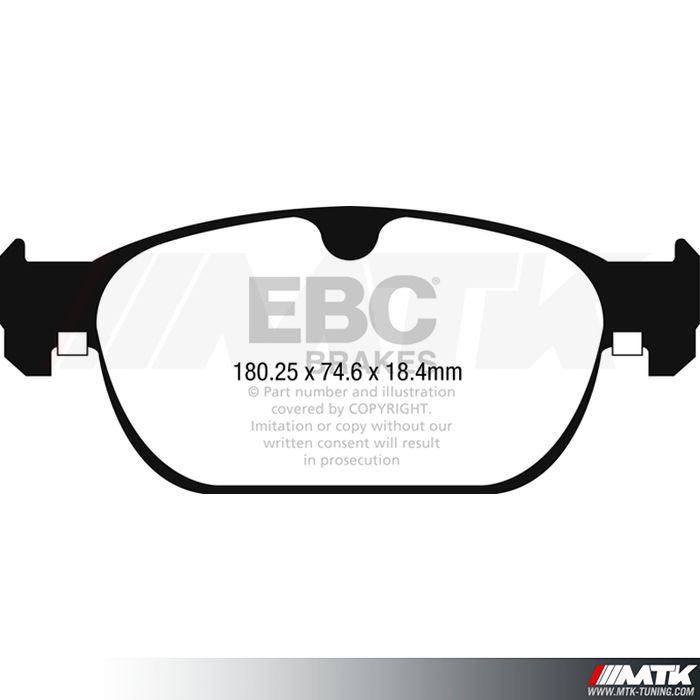 Plaquettes avant EBC Brakes Volvo XC60 (2nd Gen)