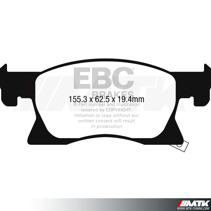 Plaquettes avant EBC Brakes Opel Astra K