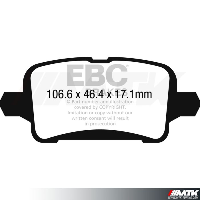 Plaquettes arrière EBC Brakes Opel Astra K