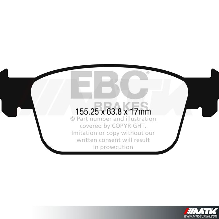 Plaquettes avant EBC Brakes Audi A5 B9