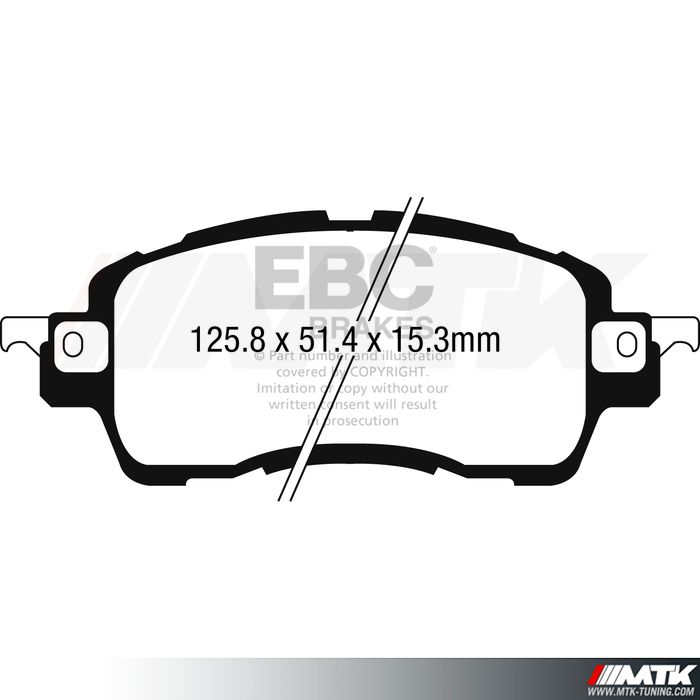 Plaquettes avant EBC Brakes Mazda 2 DJ