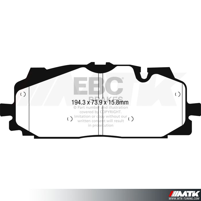 Plaquettes avant EBC Brakes Audi Q7 4M