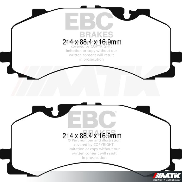 Plaquettes avant EBC Brakes Audi Q7 4M