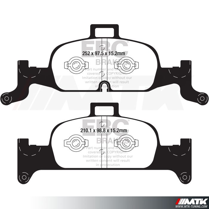 Plaquettes avant EBC Brakes Audi Q5 quattro FY