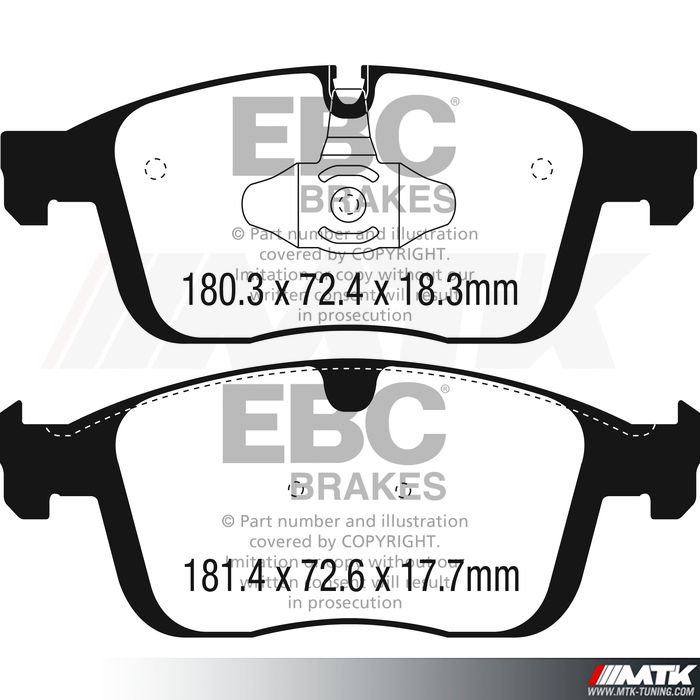 Plaquettes avant EBC Brakes Volvo XC60