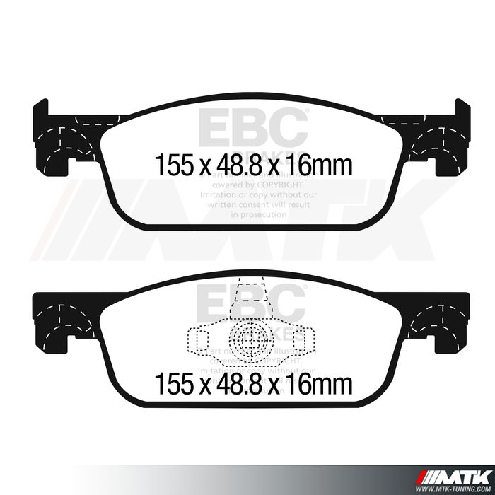 Plaquettes avant EBC Brakes Dacia Logan