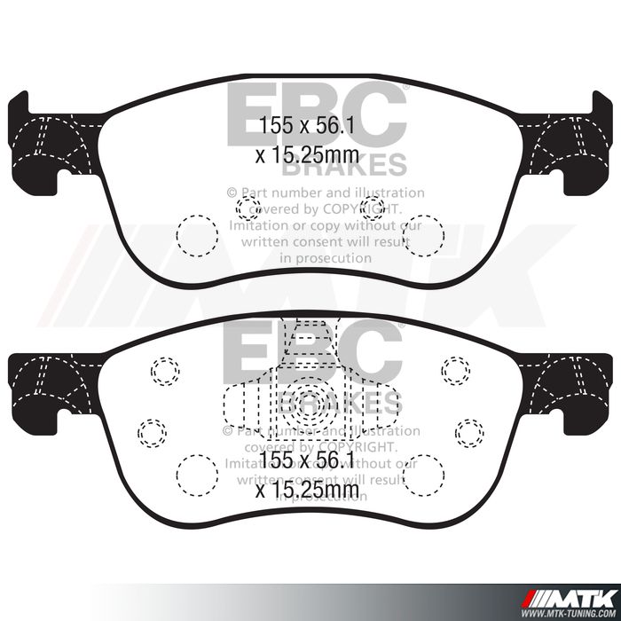 Plaquettes avant EBC Brakes Ford Fiesta 8 ST