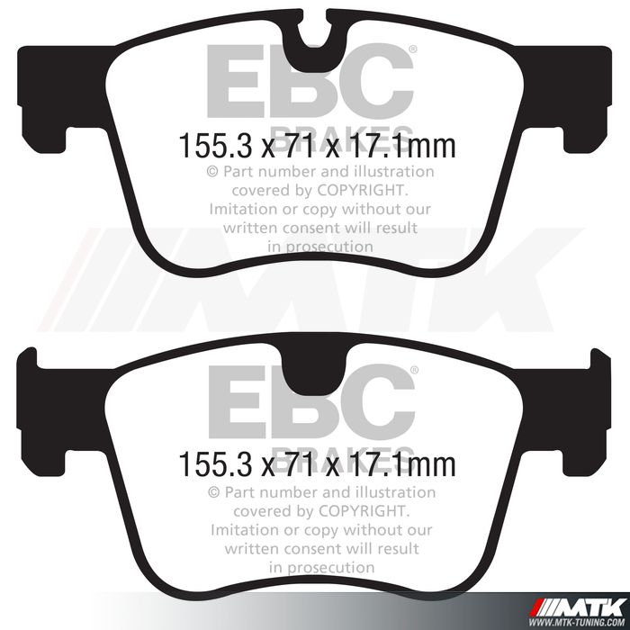 Plaquettes avant EBC Brakes Ds DS7 Crossback