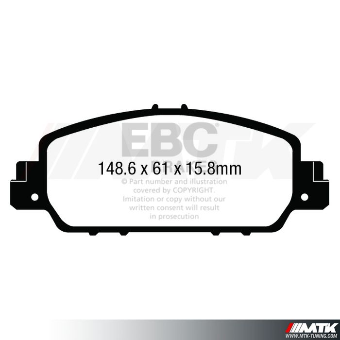 Plaquettes avant EBC Brakes Honda HR-V