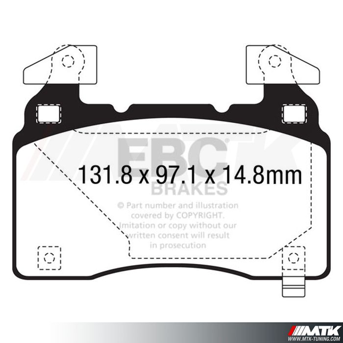 Plaquettes avant EBC Brakes Chevrolet Camaro 6