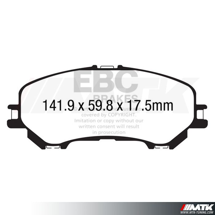 Plaquettes avant EBC Brakes Renault Kadjar