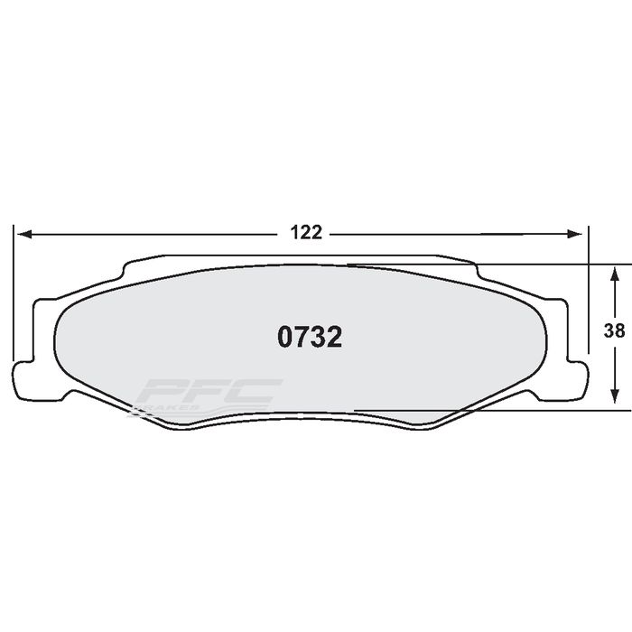 Plaquette Arrière PFC Z rated Chevrolet Corvette C6