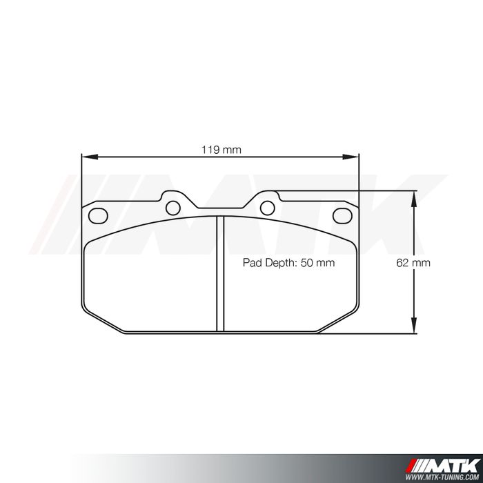 Plaquettes Racing Pagid Jaune RSL 1406